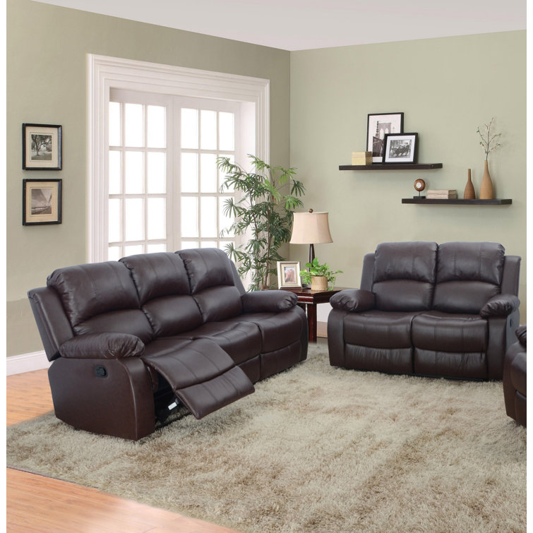 Red Barrel Studio® Hartranft 2 Piece Vegan Leather Reclining Living